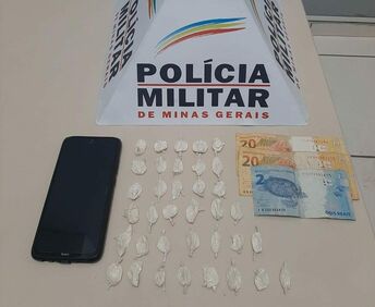 Ouro Fino – Polícia Militar prendeu homem pelo crime de Tráfico de Drogas                                                                                                                            