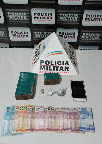 Patrocínio - Polícia Militar prende autor por tráfico de drogas 