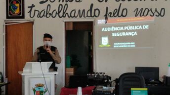 Douradoquara - Comandante do 46º BPM participa de audiência sobre segurança pública 