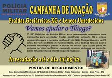 52º Batalhão de Polícia Militar promove campanha solidária para morador de Ouro Preto (MG)