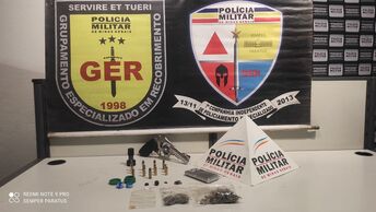 Divinópolis – Polícia Militar prende autor de tráfico de drogas, porte ilegal de arma de fogo e munições                                                                                          